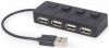 Portatīvie datori&nbsp;GEMBIRD&nbsp;USB Centrmezgls USB 2.0 4-port Hub with Switches Black&nbsp;