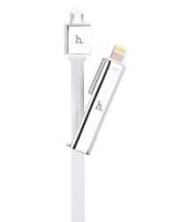 HOCO UPL14 Lipstick series charging cable to in one apple with micro usb sudrabs