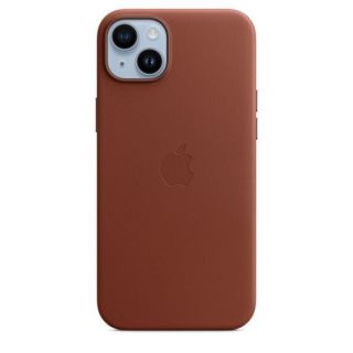 Apple 14 Plus Leather Case with MagSafe Umber