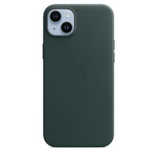 Apple 14 Plus Leather Case with MagSafe Forest Green zaļš