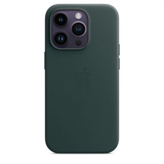 Apple 14 Pro Leather Case with MagSafe Forest Green zaļš