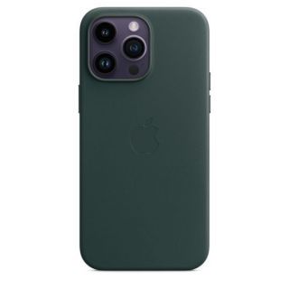 Apple 14 Pro Max Leather Case with MagSafe Forest Green zaļš