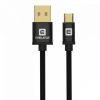 Aksesuāri Mob. & Vied. telefoniem Evelatus Data cable Micro USB EDC02 dual side gold plated connectors Black zelt...» 