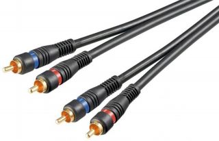 - 50032 Stereo RCA cable 2x RCA, double shielded, 1.5 m
