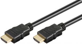 - High Speed HDMI Cable with Ethernet 69122 Black, HDMI to HDMI, 0.5 m