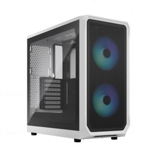 -&nbsp;Fractal Design Focus 2 RGB White TG Clear Tint, Midi Tower, Power supply included No