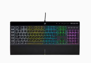 Corsair K55 RGB PRO Gaming keyboard, RGB LED light, US, Wired, Black melns