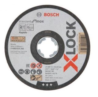 BOSCH&nbsp;Bosch Bosch X-LOCK separation 125x1,0 h f INOX - 2608619262 straight