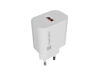 Natec&nbsp;Ribera USB Charger 1X USB-A 18W, White