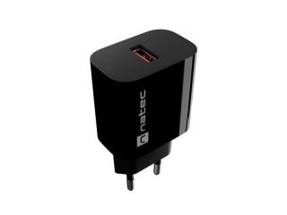 Natec&nbsp;Ribera USB Charger 1X USB-A 18W, Black