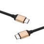 - Data cable Type-C to Type-C 2M S-M330 Black Gold melns zelts