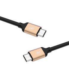 - Data cable Type-C to Type-C 2M S-M330 Black Gold melns zelts