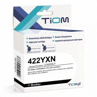 -&nbsp;tiom Tiom cyan ink cartridge Brother LC422XLY  yellow  replacement