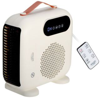 -&nbsp;Adler LED Fan Heater with Remote Control | AD 7756 | Fan heater | 2000 W | Beige | IPX0