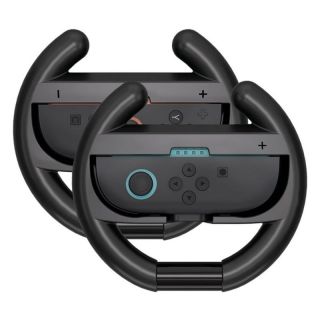 -&nbsp;Hurtel Switch 2 Joy-Con Racing Wheel  Pack of 2  Black