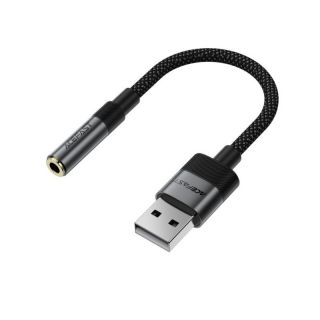 -&nbsp;Acefast Acefast J13 USB-A to 3.5mm jack adapter black