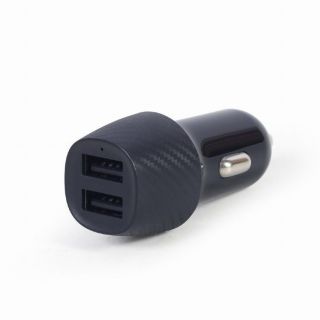 GEMBIRD 2-port USB car charger TA-U2C48A-CAR-01 Black melns