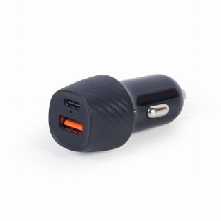 GEMBIRD 2-port USB car fast charger TA-U2QC3-CAR-02 Black melns