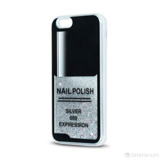 GreenGo GreenGo Apple iPhone 7 /  iPhone 8 Liquid Glitter TPU Silver sudrabs