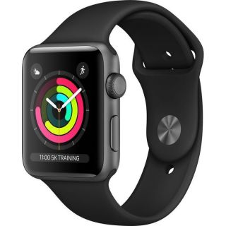 Apple Watch Series 3 42mm Space Gray Aluminum Black Sport Band GPS MTF32EL / A Space Gray pelēks melns