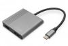Aksesuāri datoru/planšetes - Digitus 
 
 USB-C 2x HDMI Adapter DA-70828 