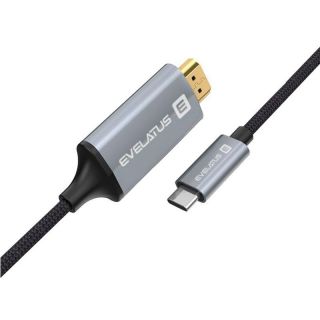 Evelatus Universal Data Cable HDMI to Type C TPC04 Black melns