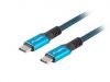 Aksesuāri datoru/planšetes - Lanberg 
 
 USB-C to USB-C Cable, 0.5 m 8K / 30Hz, Black / Blue meln...» 