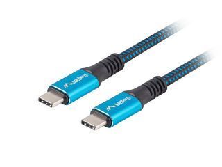 - Lanberg 
 
 USB-C to USB-C Cable, 0.5 m 8K / 30Hz, Black / Blue melns zils