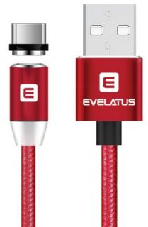 Evelatus Data cable LTM02 3 in 1 Magnetic Lightining, Type C, Micro USB Red sarkans