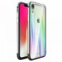 - Luphie iPhone XR Aurora Condom Aluminium Frame + TPU Case Silver sudrabs