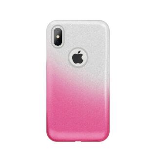 - ILike Apple iPhone X  /  iPhone XS Gradient Glitter 3in1 case Pink rozā