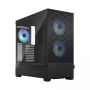 - Fractal Design op Air RGB Black TG Clear Tint, ATX, mATX, Mini ITX, Power supply included No