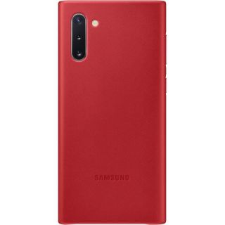 Samsung Galaxy Note 10 Leather Cover case Red sarkans