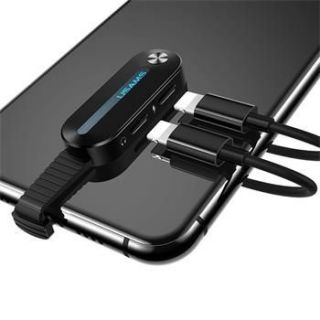 - USAMS Lightning Dual Adapter with LED Light SJ357 Black