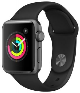 Apple Watch Series 3 38mm Aluminum Sport Case Space Gray pelēks