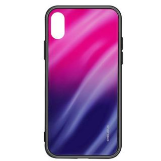 Evelatus Galaxy A70 Water Ripple Gradient Color Anti-Explosion Tempered Glass Case Gradient Pink-Purple