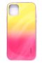Evelatus Evelatus Apple iPhone 11 Water Ripple Gradient Color Anti-Explosion Tempered Glass Case Gradient Yellow-Pink