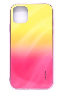 Evelatus Evelatus Apple iPhone 11 Water Ripple Gradient Color Anti-Explosion Tempered Glass Case Gradient Yellow-Pink
