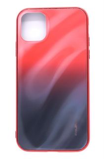 Evelatus Evelatus Apple iPhone 11 Water Ripple Gradient Color Anti-Explosion Tempered Glass Case Gradient Red-Black