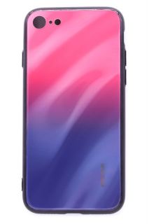 Evelatus Evelatus Apple iPhone 7 / 8 / SE2020 / SE2022 Water Ripple Gradient Color Anti-Explosion Tempered Glass Case Gradient Pink-Purple