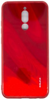 Evelatus Redmi 8 Water Ripple Full Color Electroplating Tempered Glass Case Red sarkans