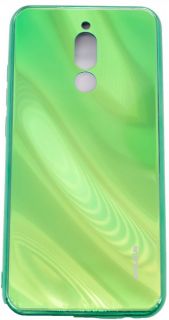 Evelatus Evelatus Xiaomi Redmi 8 Water Ripple Full Color Electroplating Tempered Glass Case Green zaļš zaļš