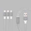 Аксессуары Моб. & Смарт. телефонам - Recci Delicate RCS-H120 3 in 1 Micro USB + 2 x Lightning Fast Charging...» USB Data кабеля