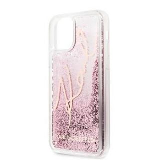 - Karl Lagerfeld Apple iPhone 11 Pro Glitter Signature Cover Rose rozā