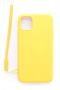 Evelatus Evelatus Apple iPhone 11 Soft Touch Silicone Case with Strap Yellow