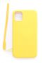 Evelatus Evelatus Apple iPhone 11 Soft Touch Silicone Case with Strap Yellow dzeltens