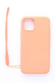 Evelatus Evelatus Apple iPhone 11 Pro Soft Touch Silicone Case with Strap Pink