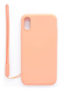 Evelatus Evelatus Apple iPhone X / XS Soft Touch Silicone Case with Strap Pink