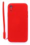 Evelatus iPhone XR Soft Touch Silicone Case with Strap Red sarkans