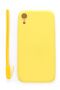 Evelatus iPhone XR Soft Touch Silicone Case with Strap Yellow dzeltens